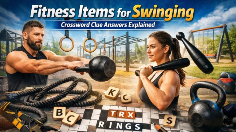 Fitness Items for Swinging Crossword Clue